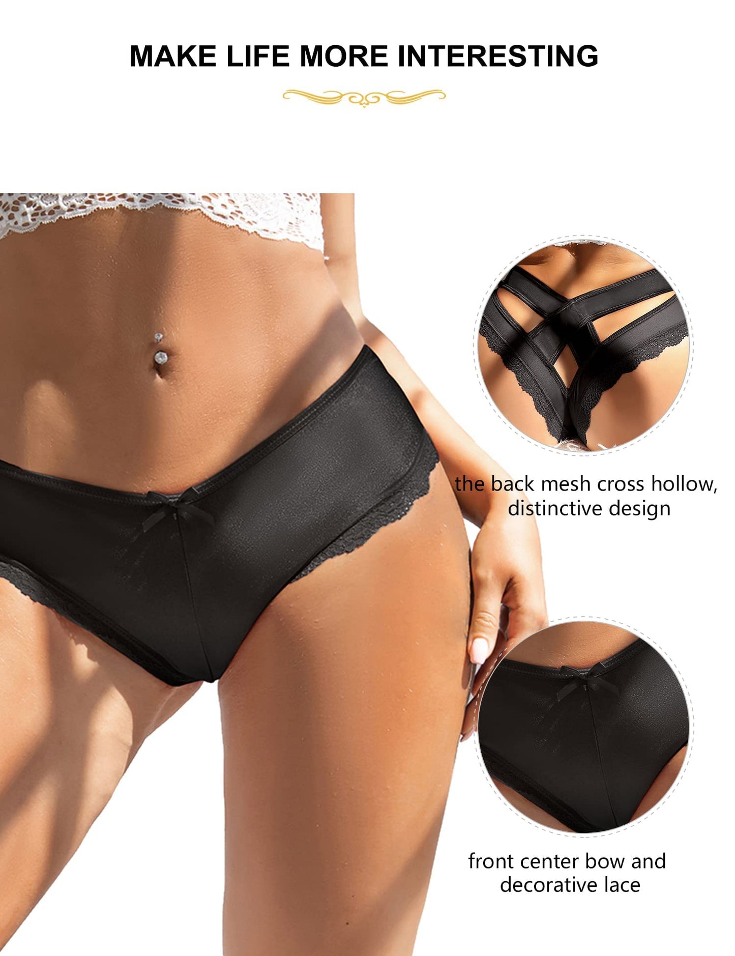 Crisscross Seamless Cheeky Bikini Thong