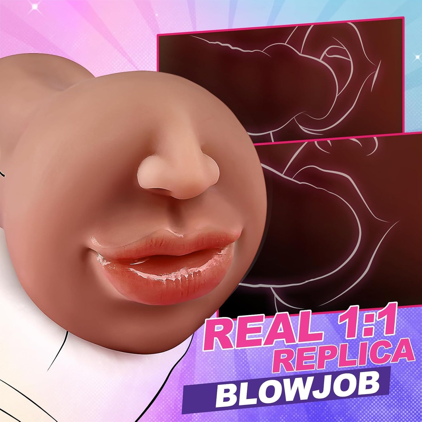 OralObsession Deep Throat Vibrating BJ Stroker