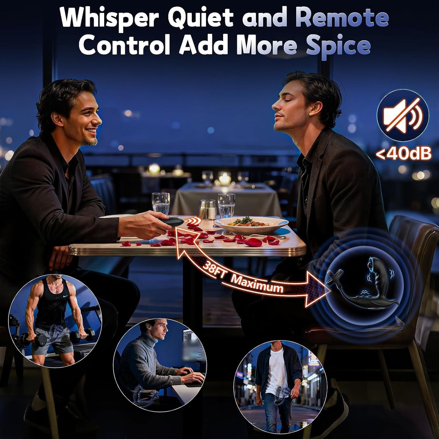 OrbitNoir Thrusting Prostate Massager Cock Ring 7 Modes