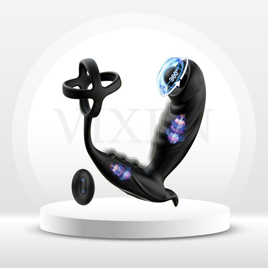 OrbitNoir Thrusting Prostate Massager Cock Ring 7 Modes