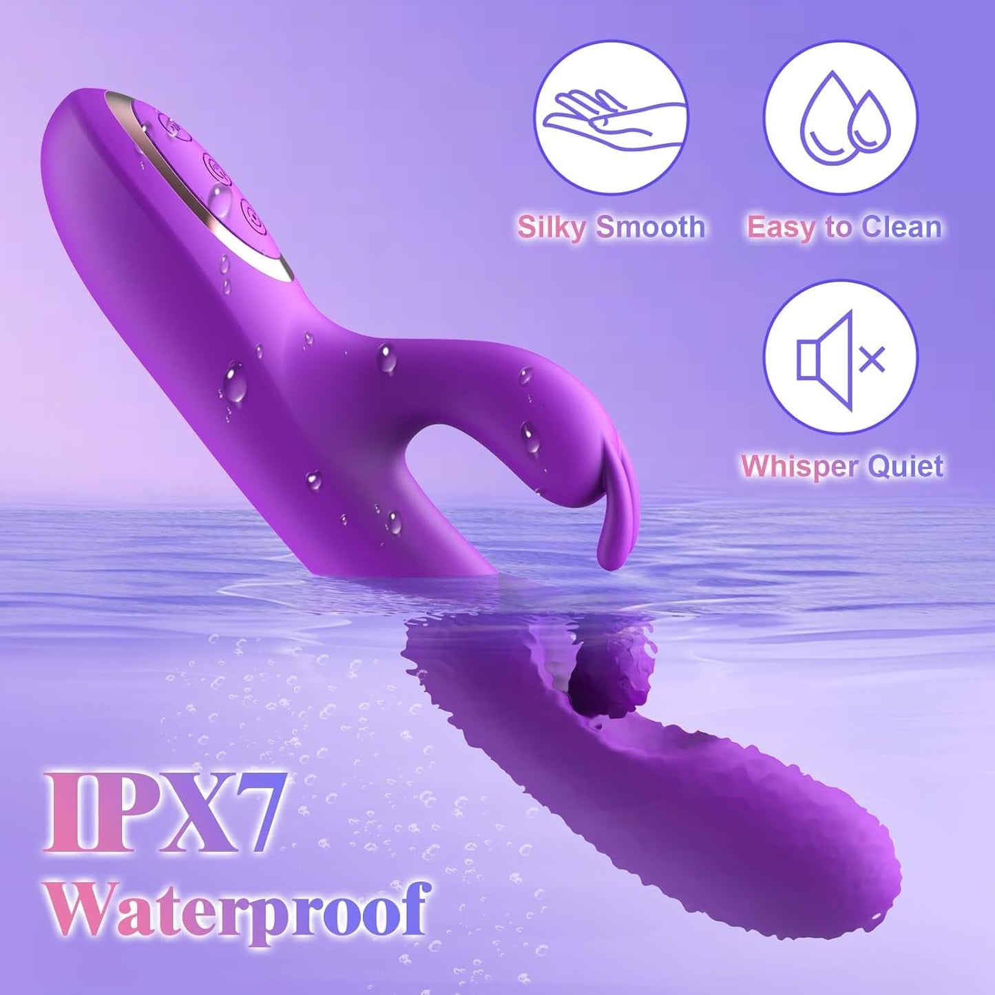 Vibrador de Conejo OrbitPulse 3 en 1 con Cuentas