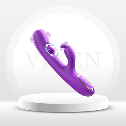 Vibrador de Conejo OrbitPulse 3 en 1 con Cuentas