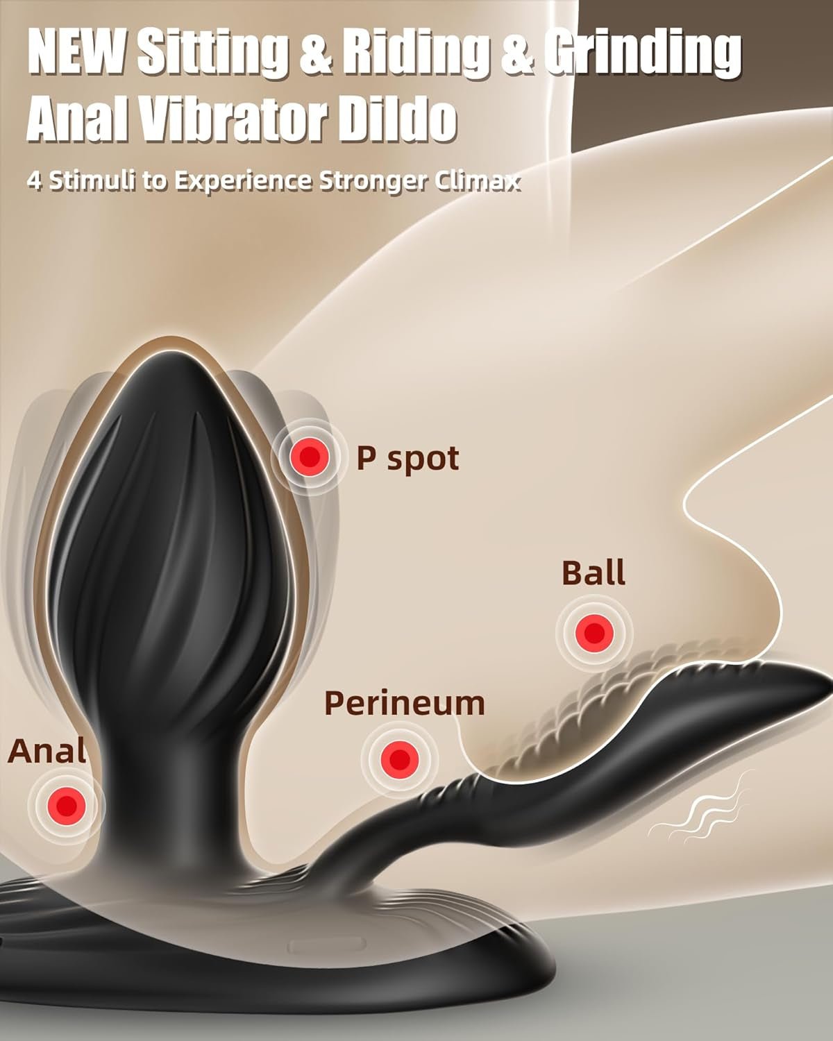 OrbitThrone 360° Rotating Prostate Massager Riding 9 Spin + 9 Vibe