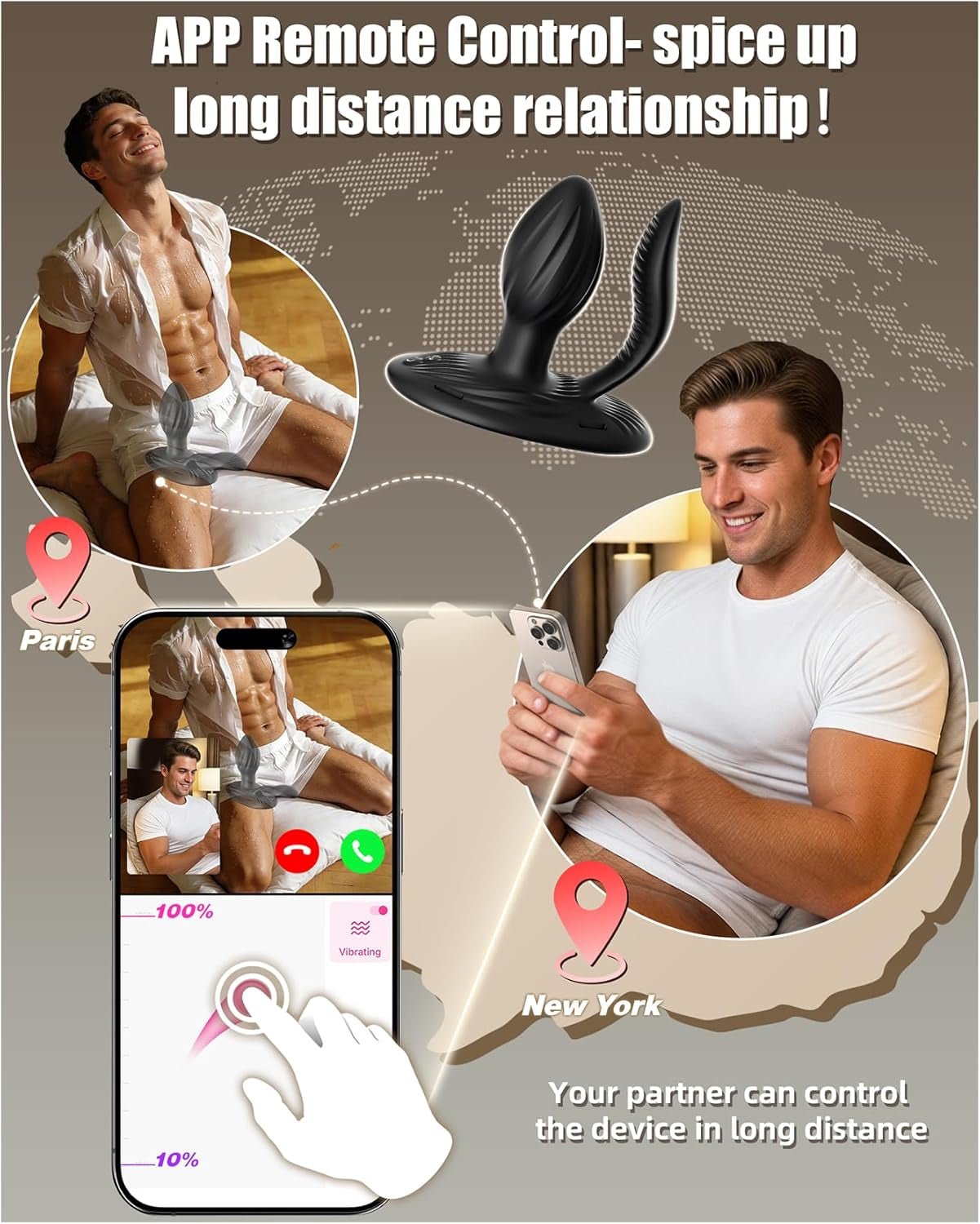 OrbitThrone 360° Rotating Prostate Massager Riding 9 Spin + 9 Vibe