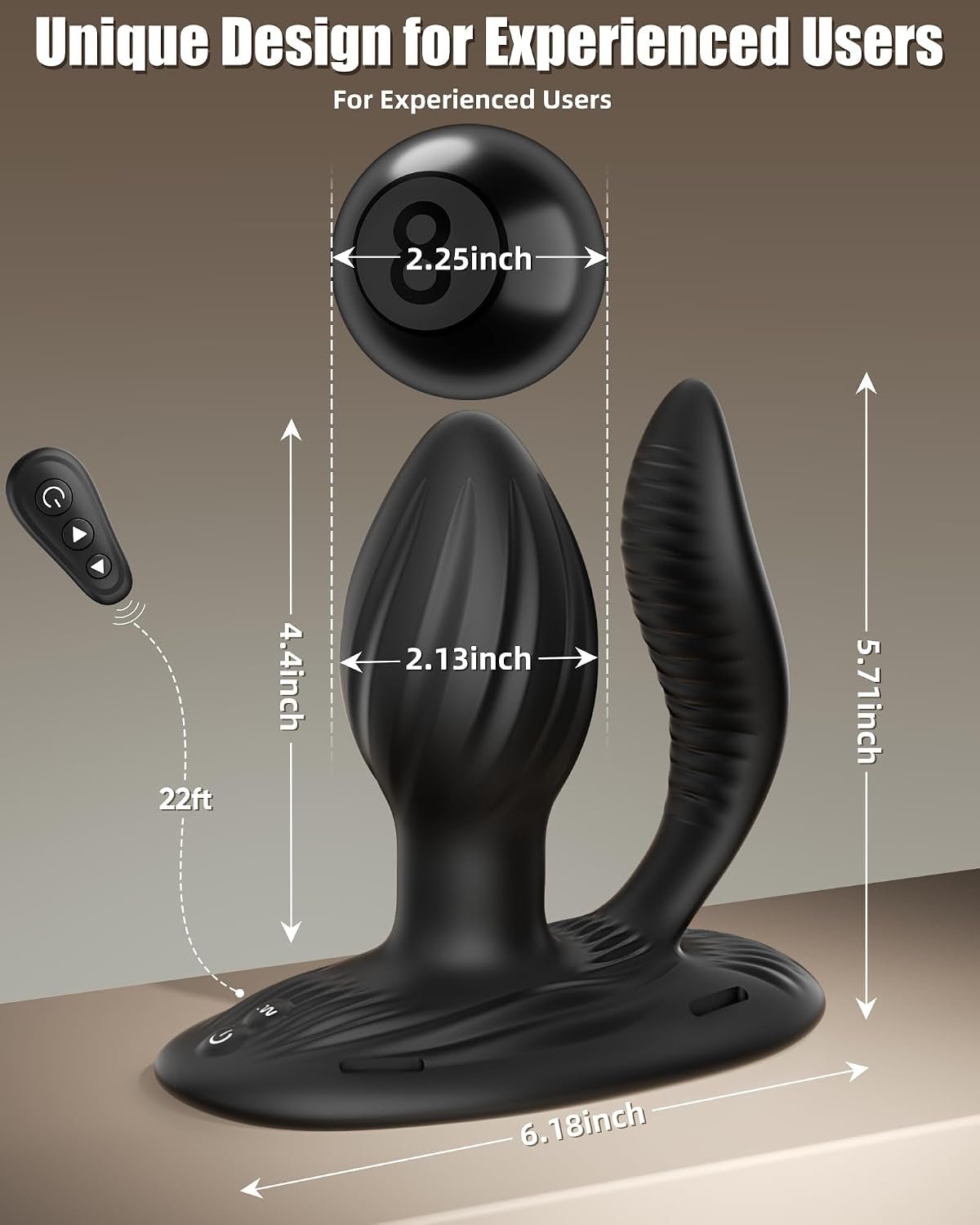 OrbitThrone 360° Rotating Prostate Massager Riding 9 Spin + 9 Vibe