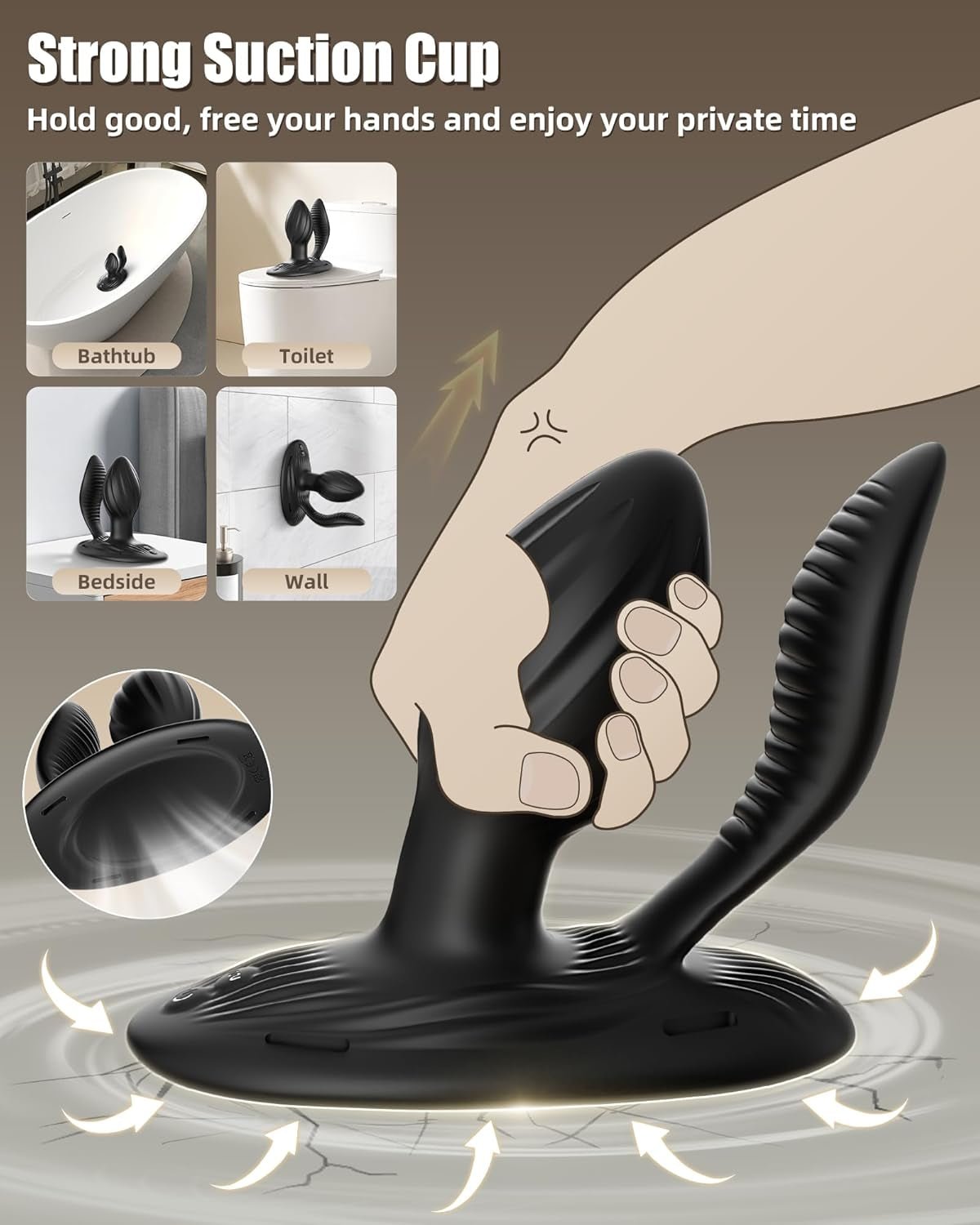 OrbitThrone 360° Rotating Prostate Massager Riding 9 Spin + 9 Vibe
