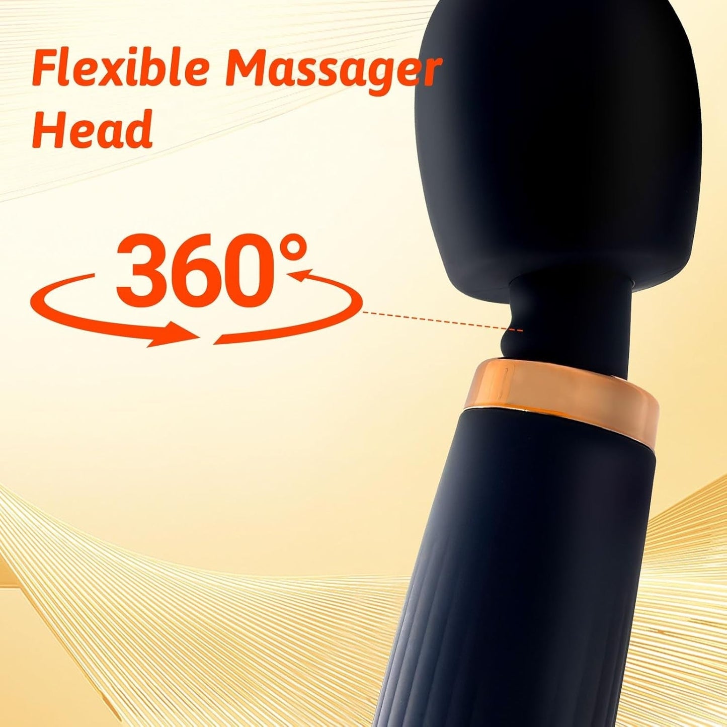 Vibrador de varita OrbLux Premium con 10 patrones de masaje