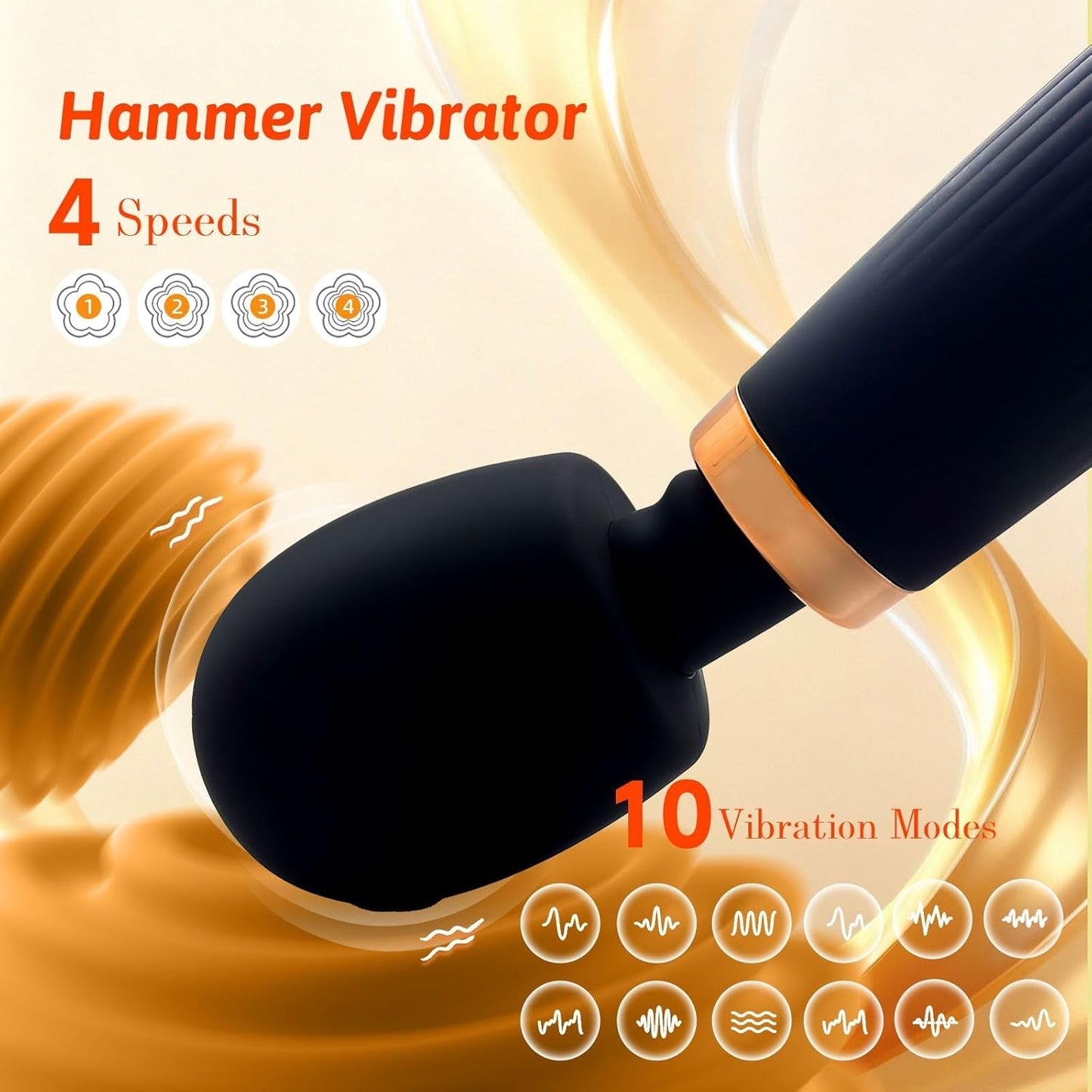 Vibrador de varita OrbLux Premium con 10 patrones de masaje