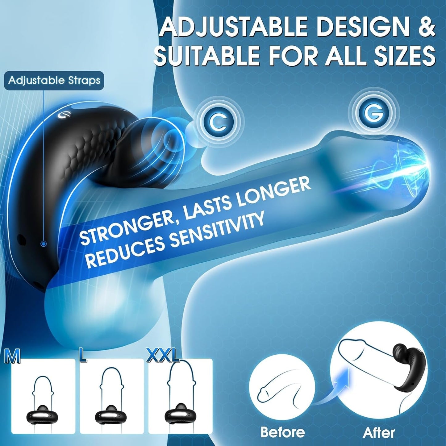 OrbPlay Adjustable Cock Ring Clit Stimulator 10 Modes | App Control