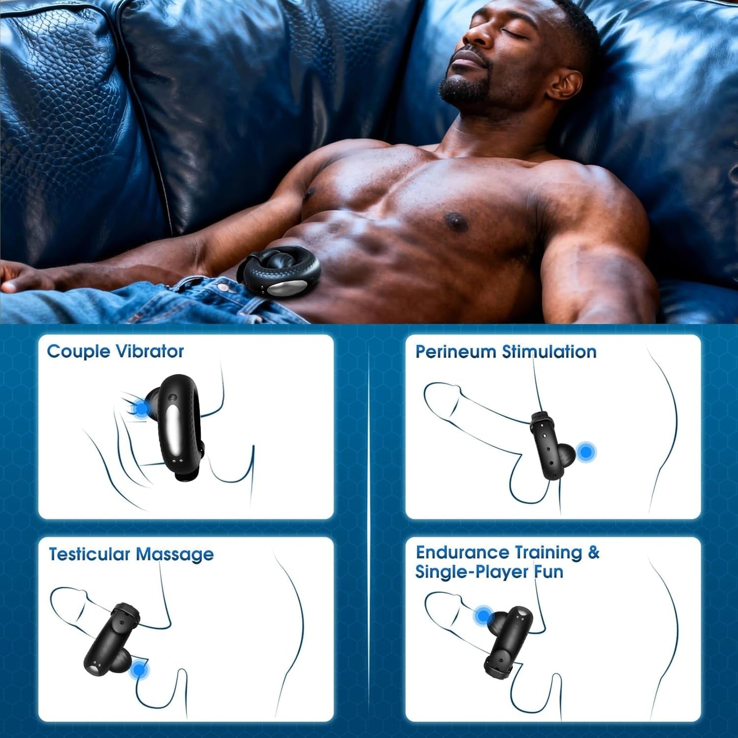 OrbPlay Adjustable Cock Ring Clit Stimulator 10 Modes | App Control