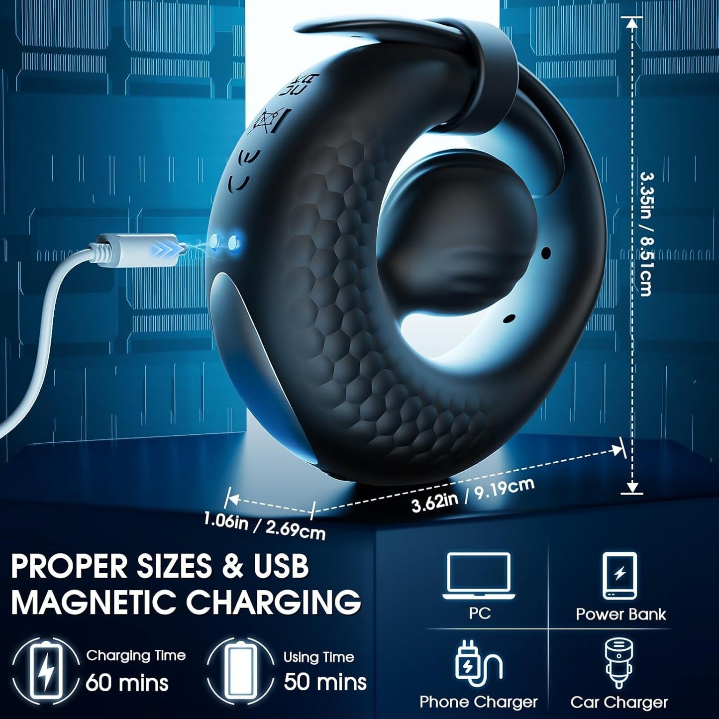 OrbPlay Adjustable Cock Ring Clit Stimulator 10 Modes | App Control