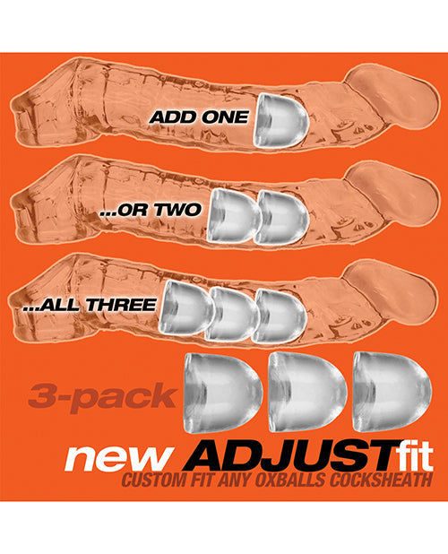 Oxballs Funda para Pene Adjustfit Paquete de 3 Transparente
