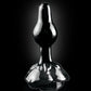 Écureuils n° 77 Plug anal rose en verre – Noir