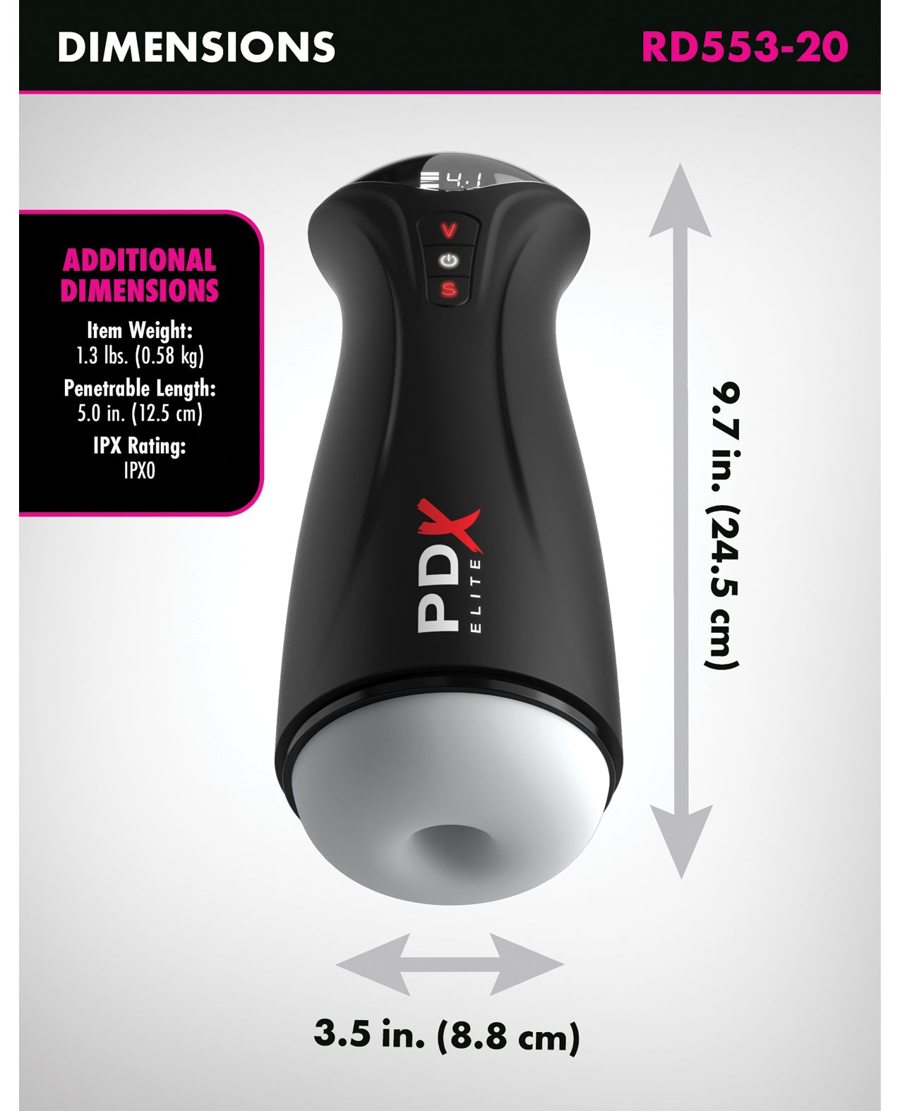PDX Elite Fap-Gasm Stroker Masculino Esmerilado