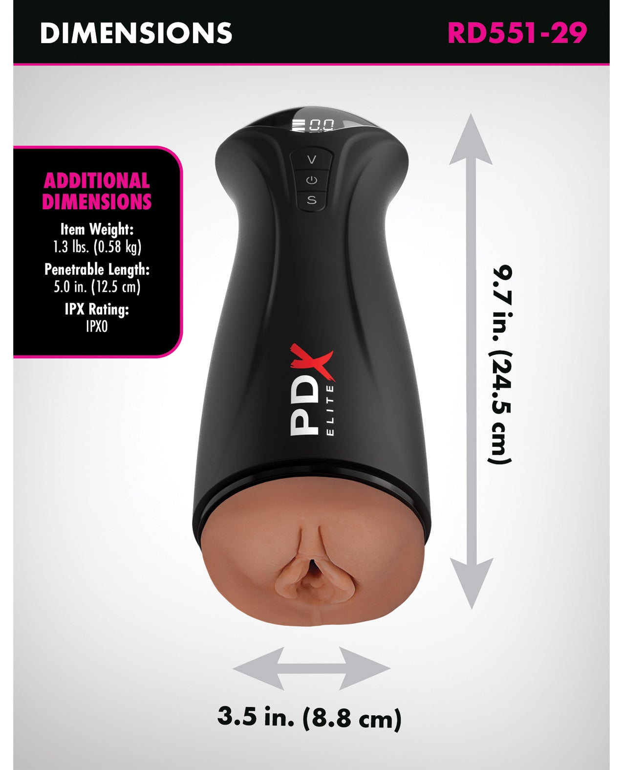 PDX Elite Coño Extremo Pene Marrón