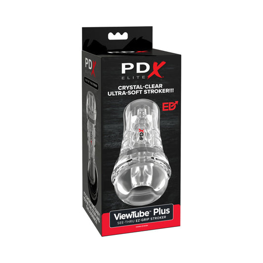 PDX Elite ViewTube Stroker Transparente EZ-Grip