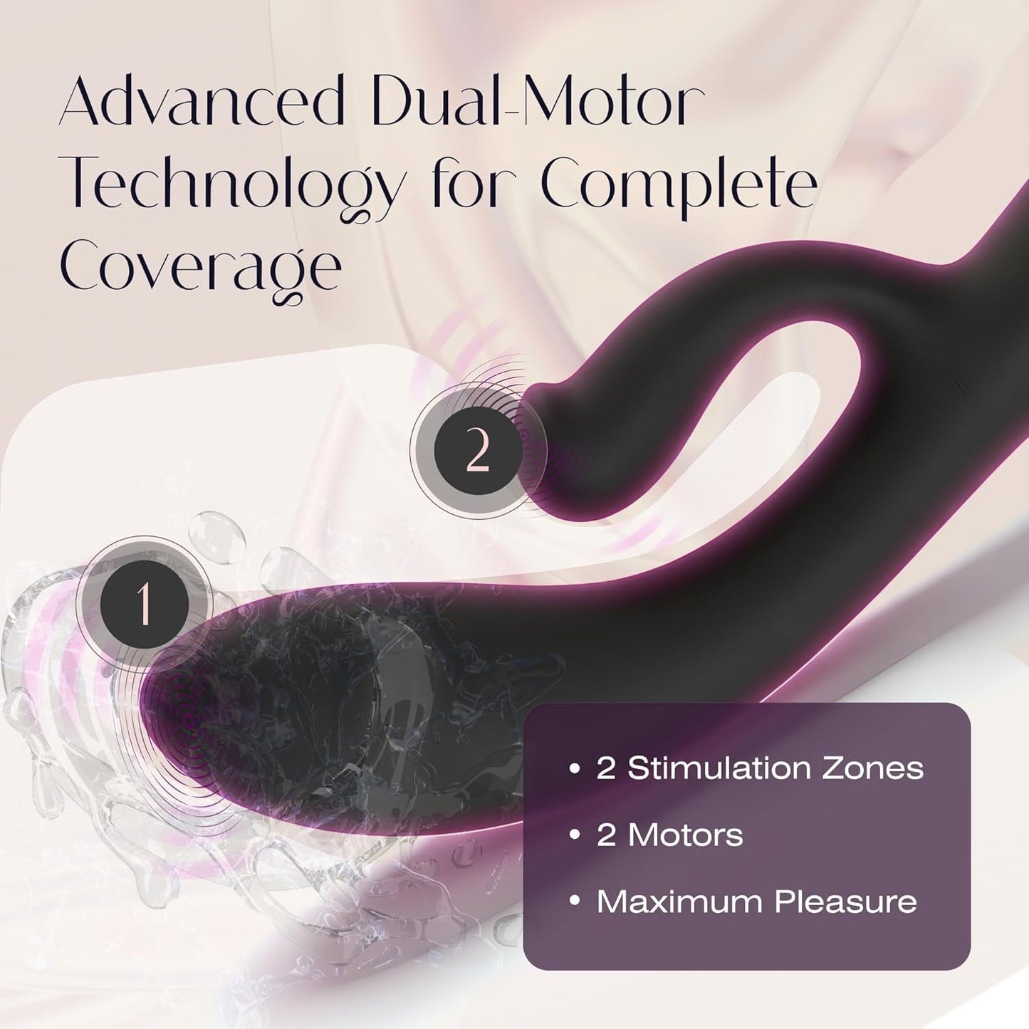 Vibrador de conejo de doble motor PearLush