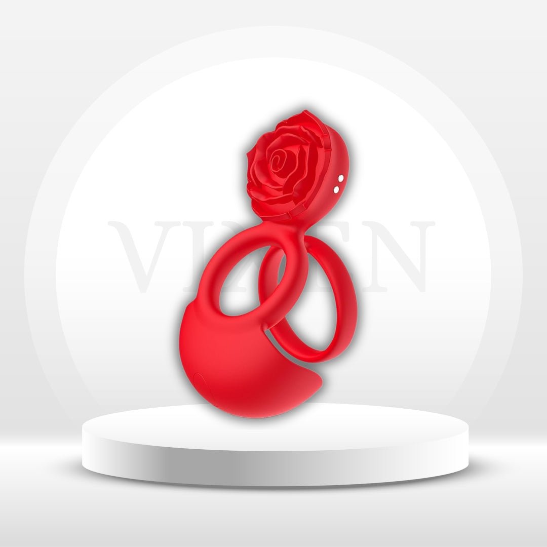 Anneau pénien vibrant PetalBond Rose pour couples