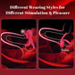 PetalLock Vibrating Cock Ring Rose Red Clitoral Stim 7 Modes