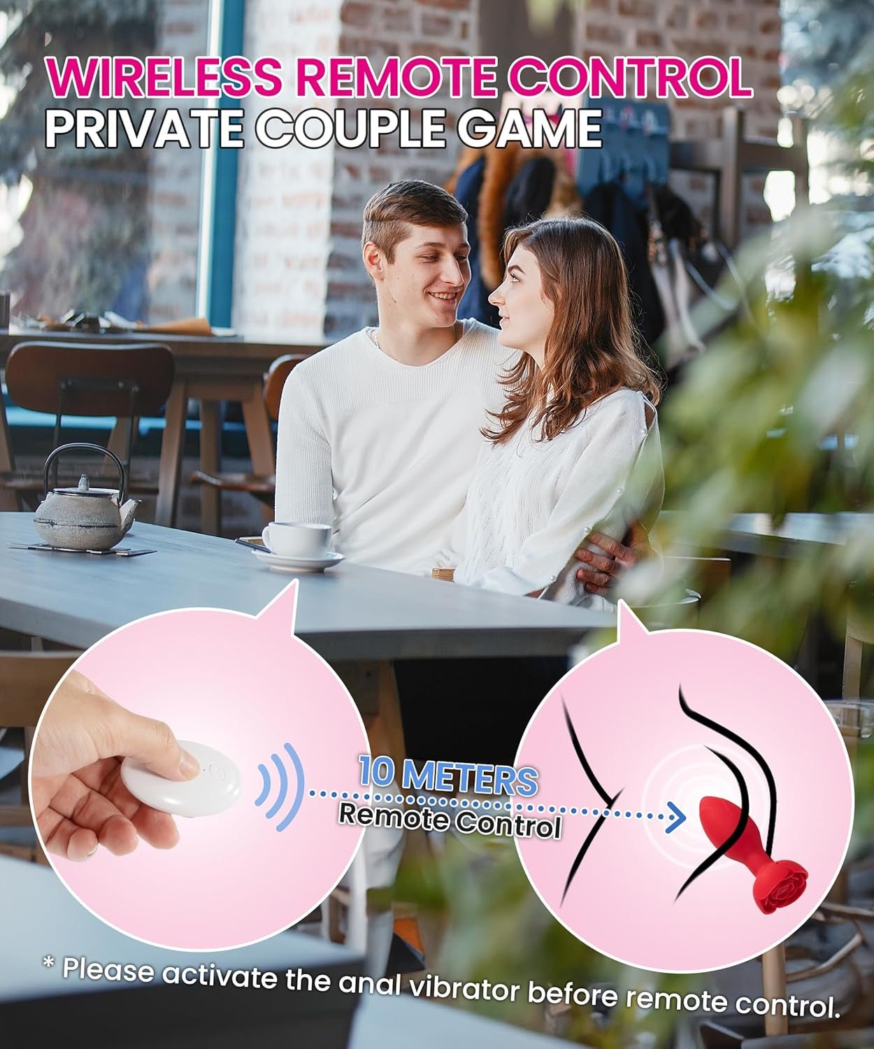 PetalOrbit Rose Anal Plug Vibrator