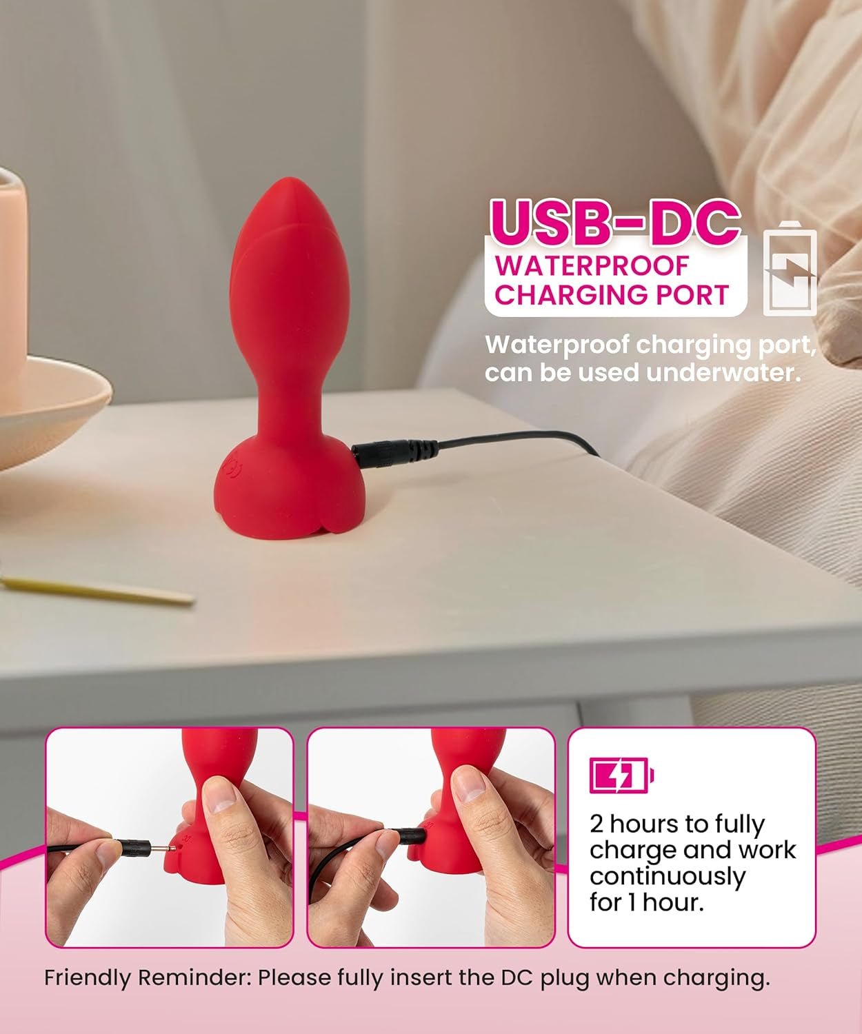 PetalOrbit Rose Anal Plug Vibrator