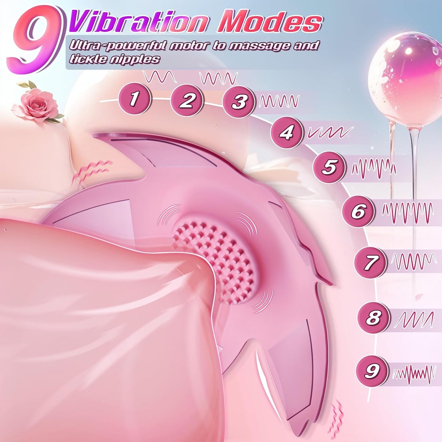 PetalPulse Nipple Vibrator