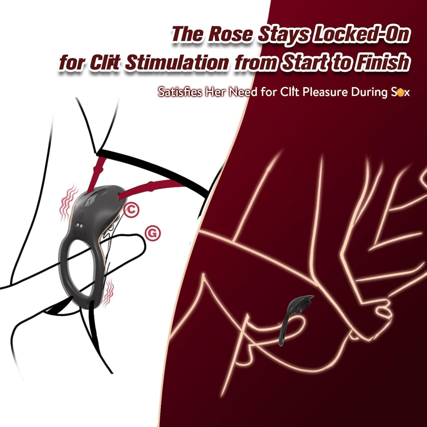 PetalThrob Strap-On Couples Rose Clitoral Vibrator