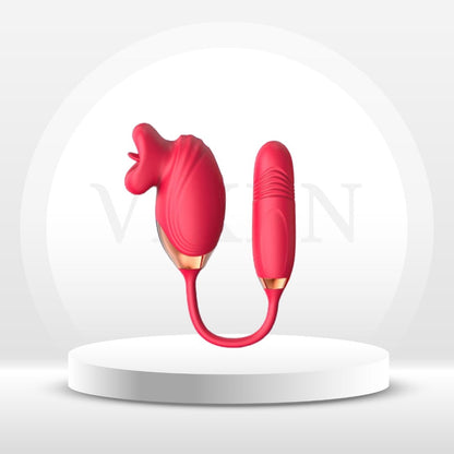 Vibrador PetalThrust Rose – Lamer y Empujar 2 en 1