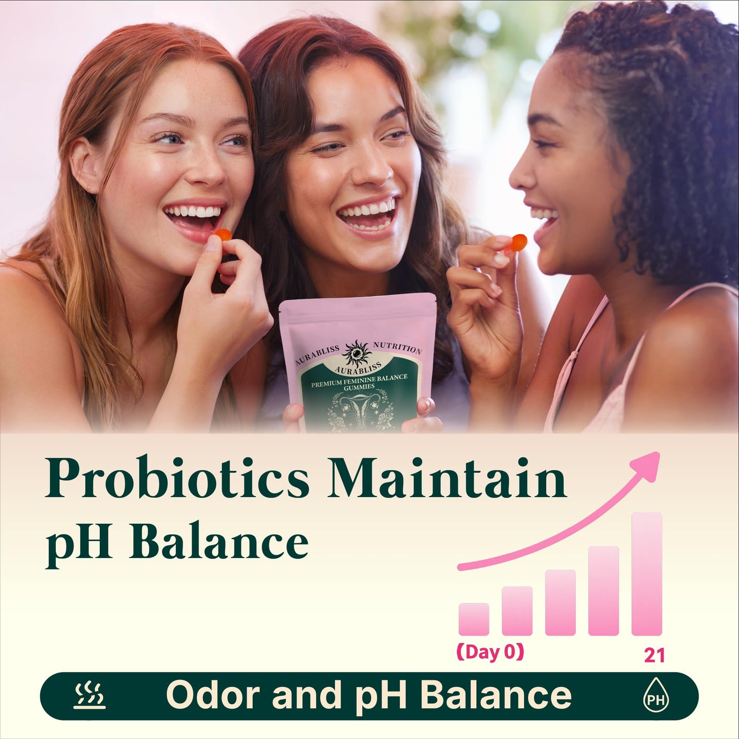 Gomitas de piña para el equilibrio del pH femenino