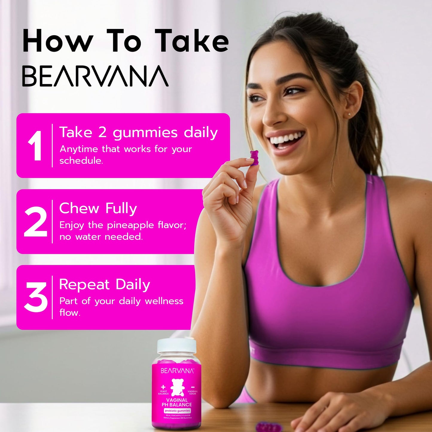 Pineapple Vaginal Probiotic Wellness Gummies