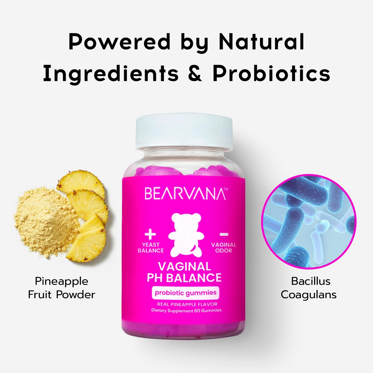Pineapple Vaginal Probiotic Wellness Gummies