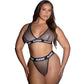Playboy Galaxy Bunny Rhinestone Fishnet Bra and Thong Set