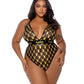 Black & Gold Playboy Foiled Bunny Teddy