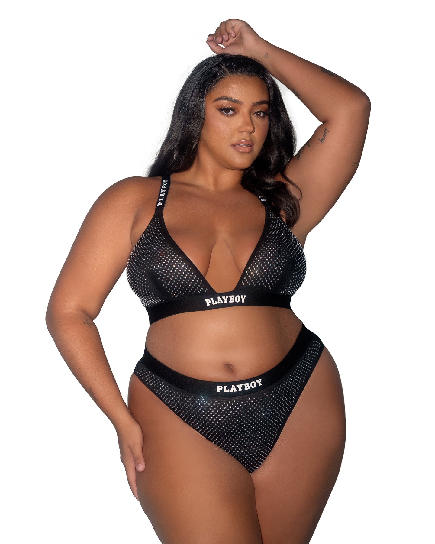 Conjunto de bralette Black Playboy Disco Fever