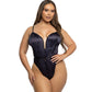 Playboy Blackout Bunny Satin Plunge Teddy