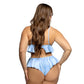 Conjunto de lencería de raso con volantes Sweet Flutter