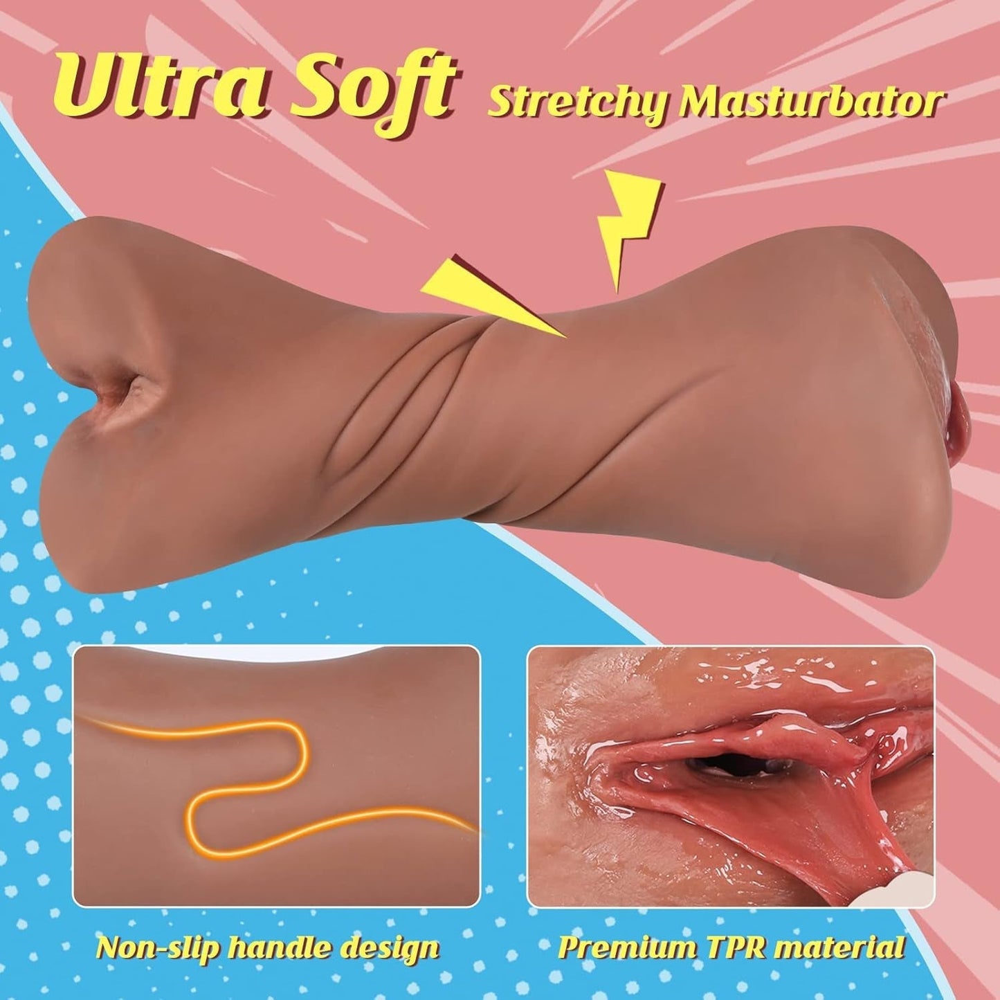 PlushRidge Dual-Ended Pocket Pussy Stroker
