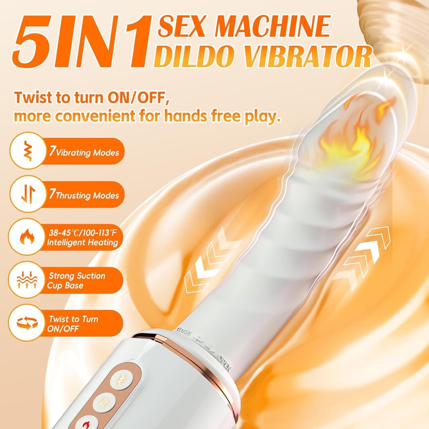 Máquina Sexual PowerThrust Heat Ride