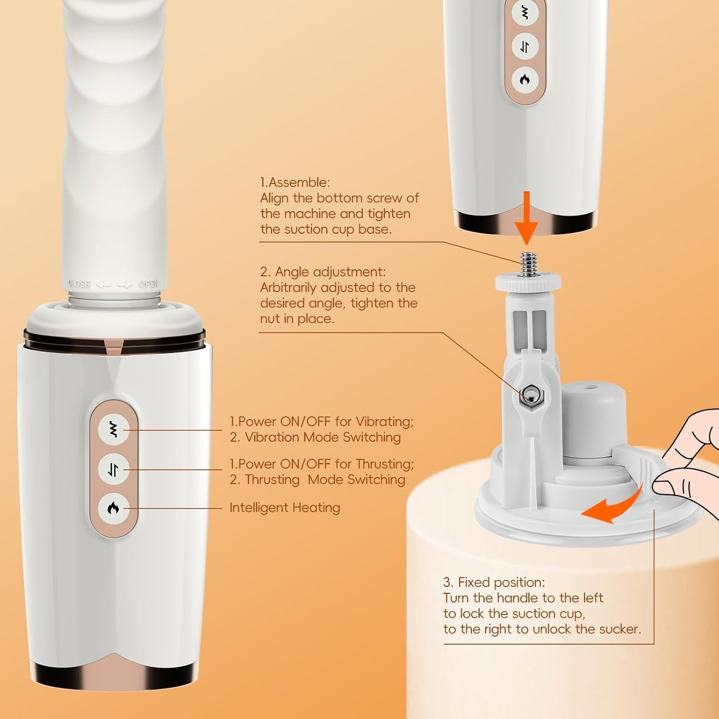 Máquina Sexual PowerThrust Heat Ride