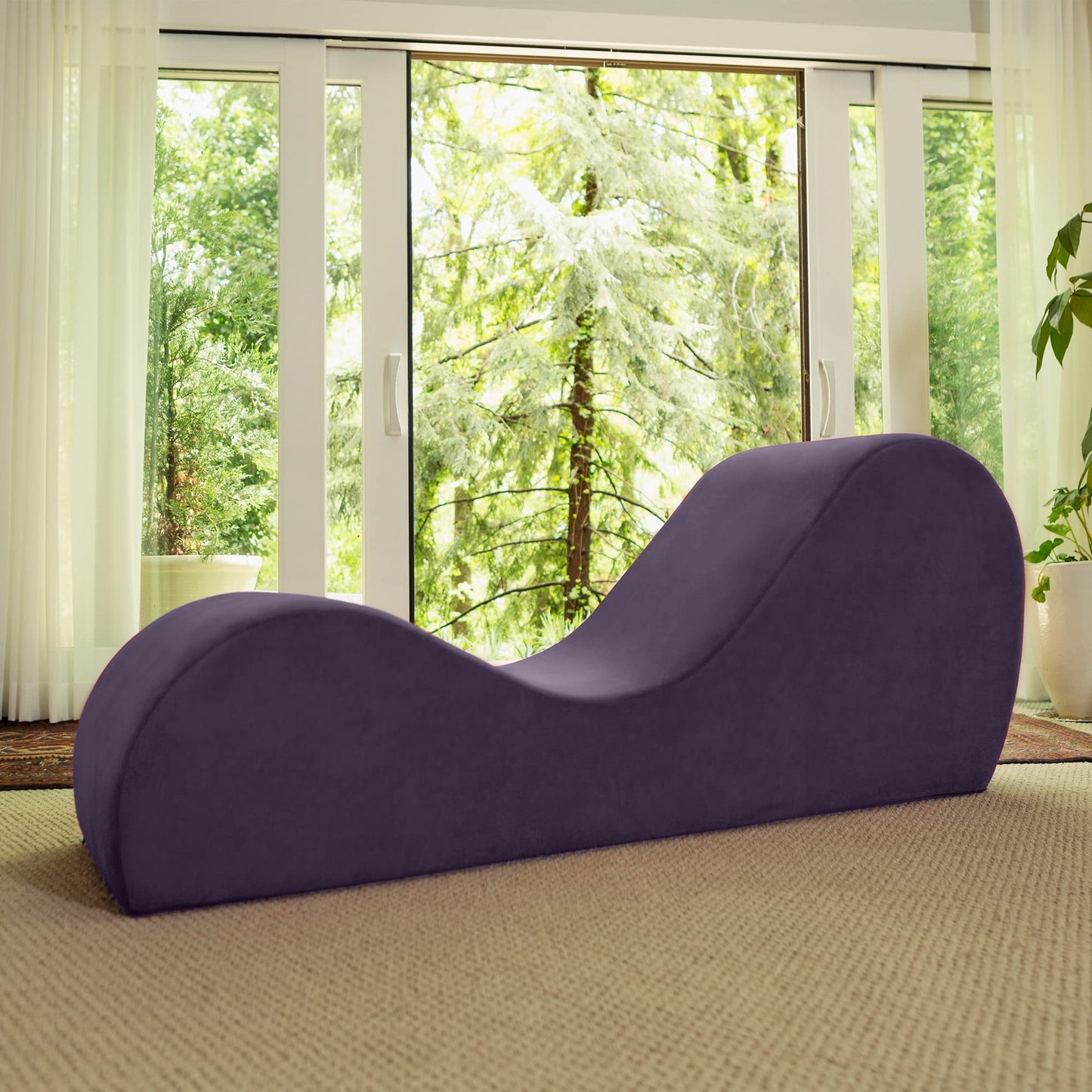 Chaise longue de salón íntimo Aubergine Premium