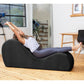 Chaise longue de relaxation intime noire de qualité supérieure