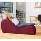Chaise longue de relaxation intime rouge premium