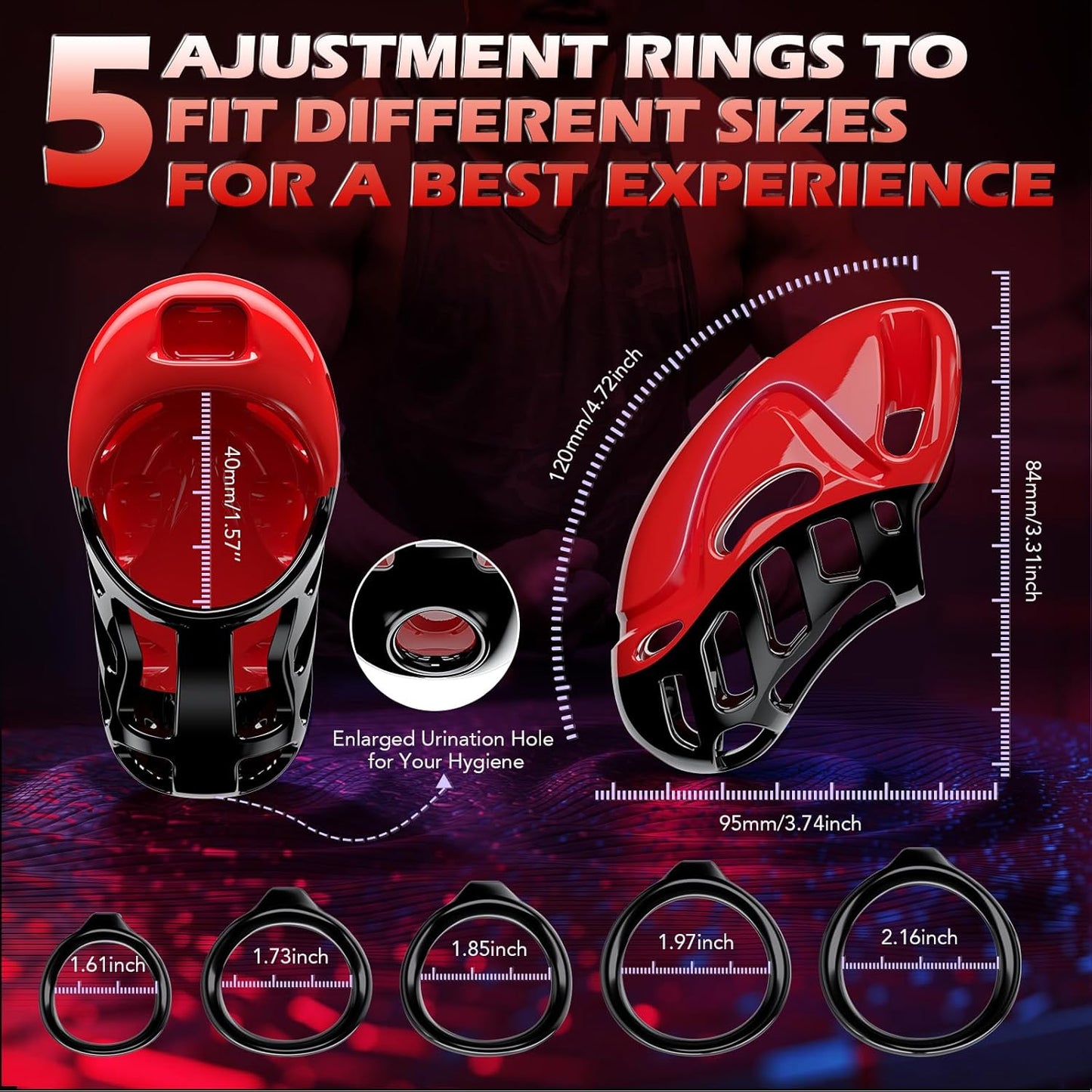 Jaula de castidad masculina vibratoria PulseCage
