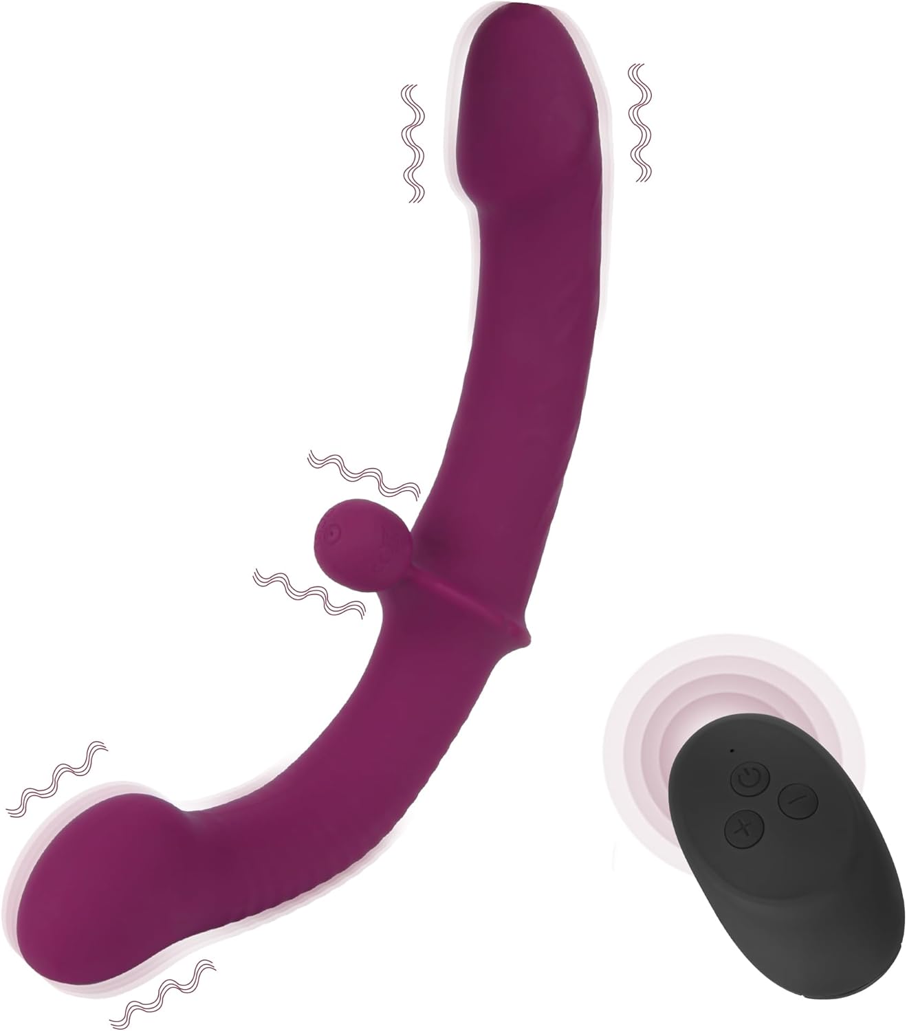 Doble Dildo Control Remoto PulseCurve
