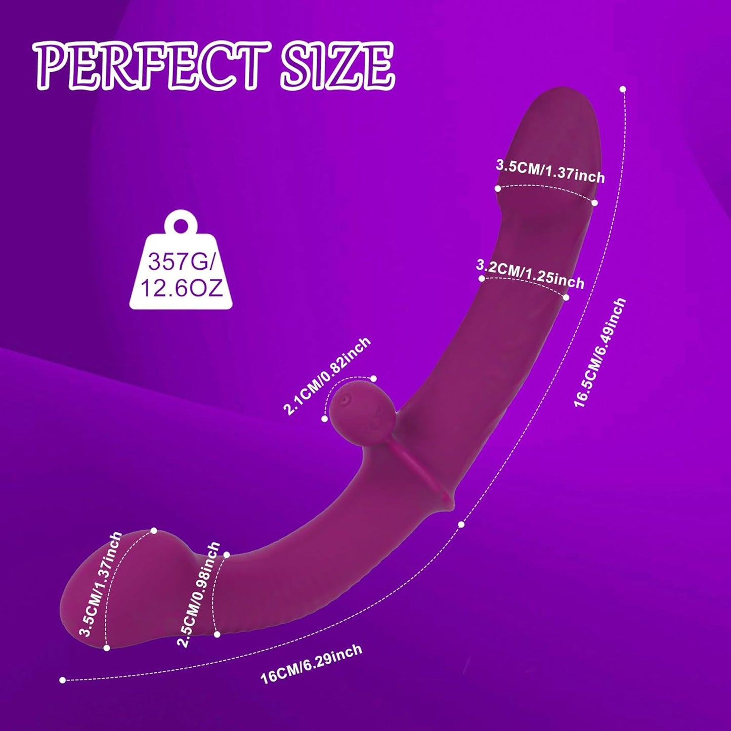 Doble Dildo Control Remoto PulseCurve