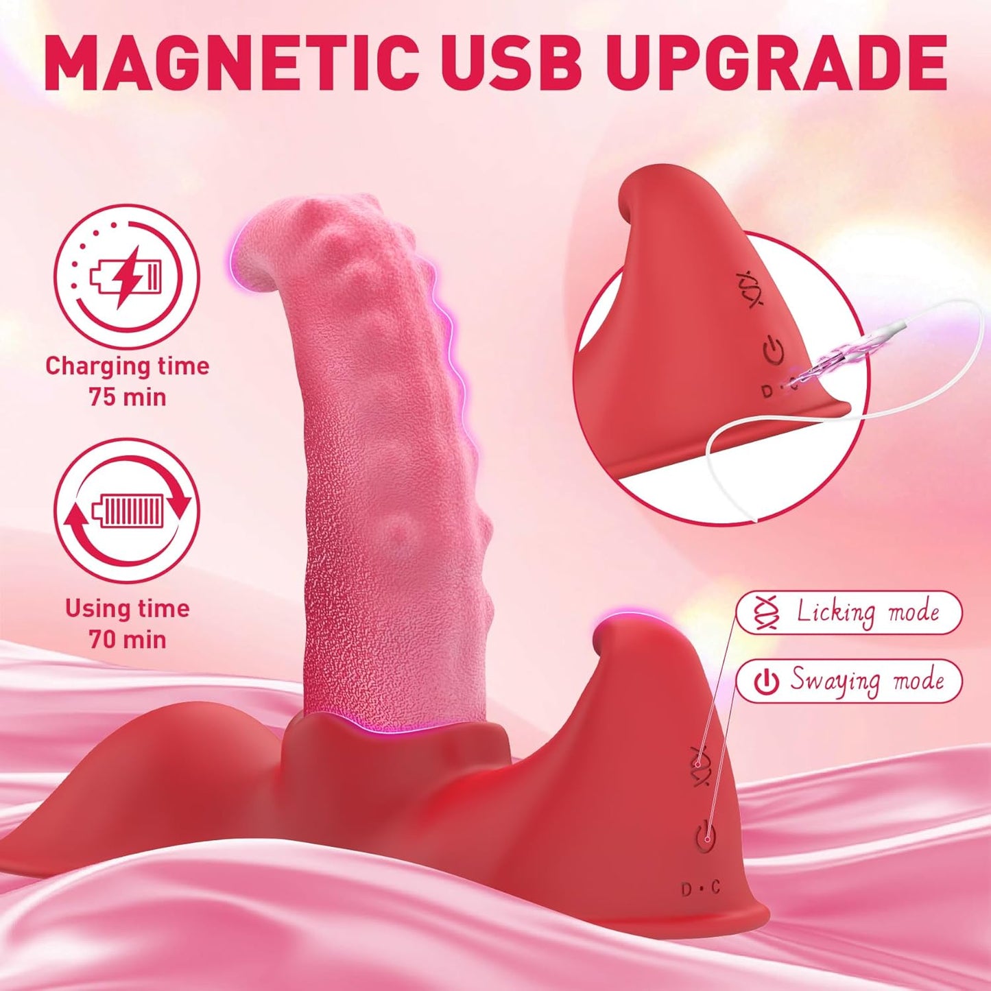 Vibrador montable PulseLick Thrust Duo