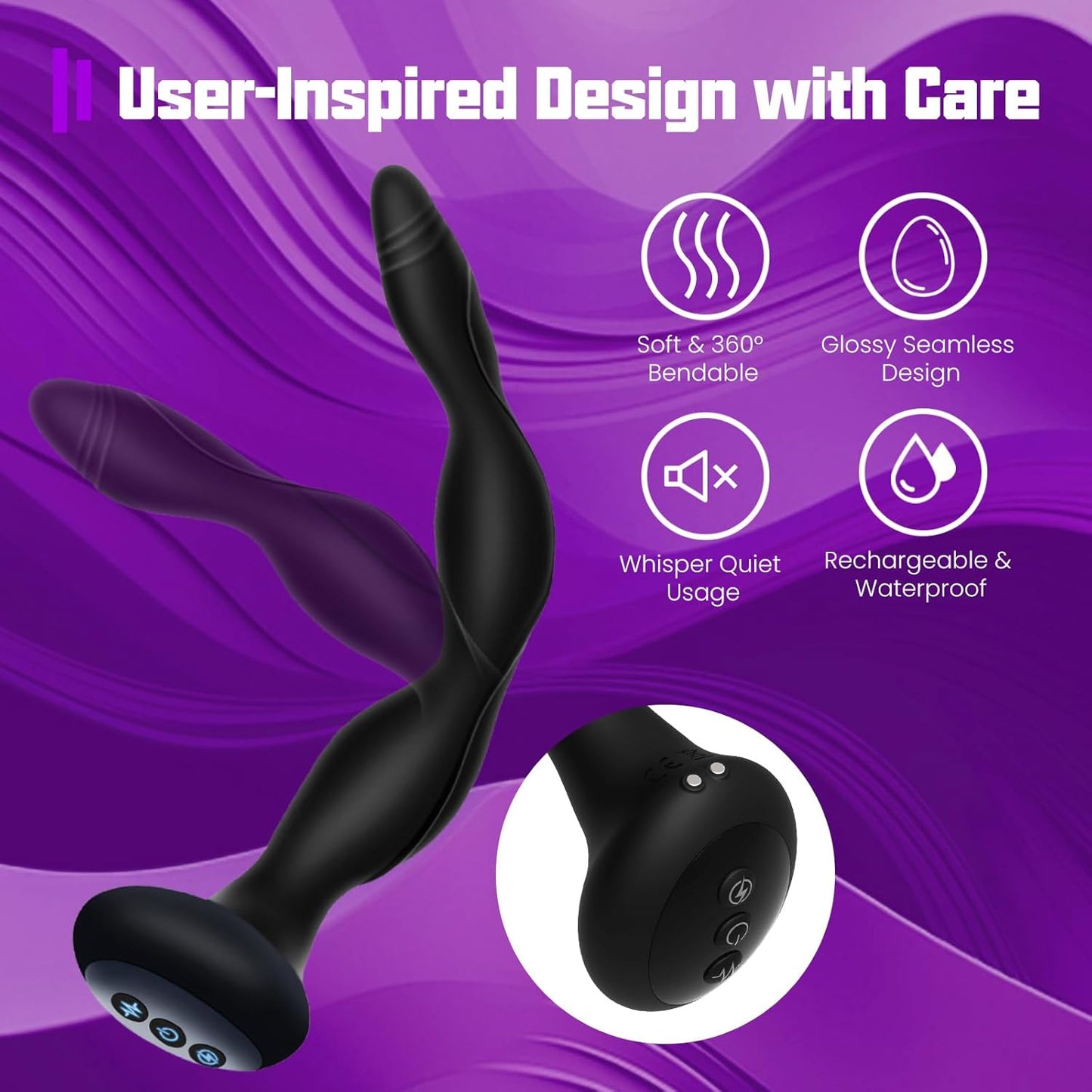 Plug masajeador anal de electroestimulación PulseLuxe