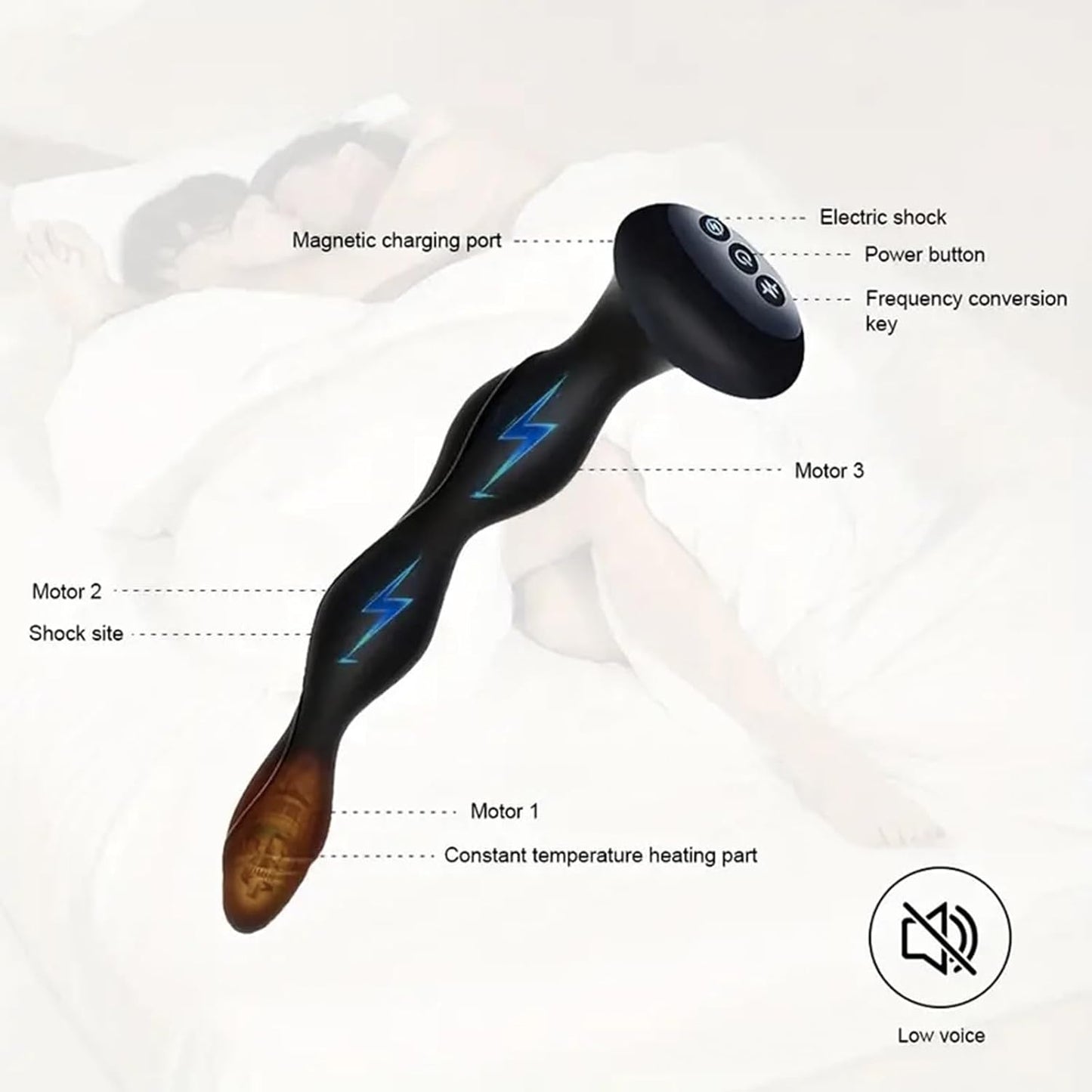 Plug masajeador anal de electroestimulación PulseLuxe