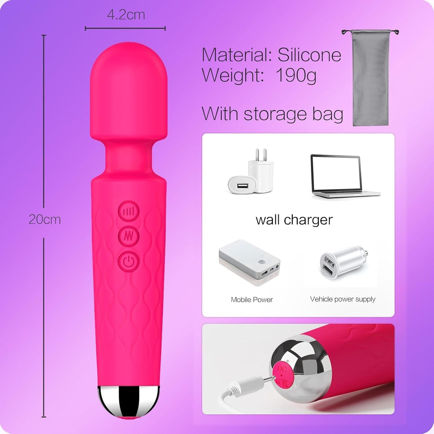 Vibrador de varita punto G PulseMini