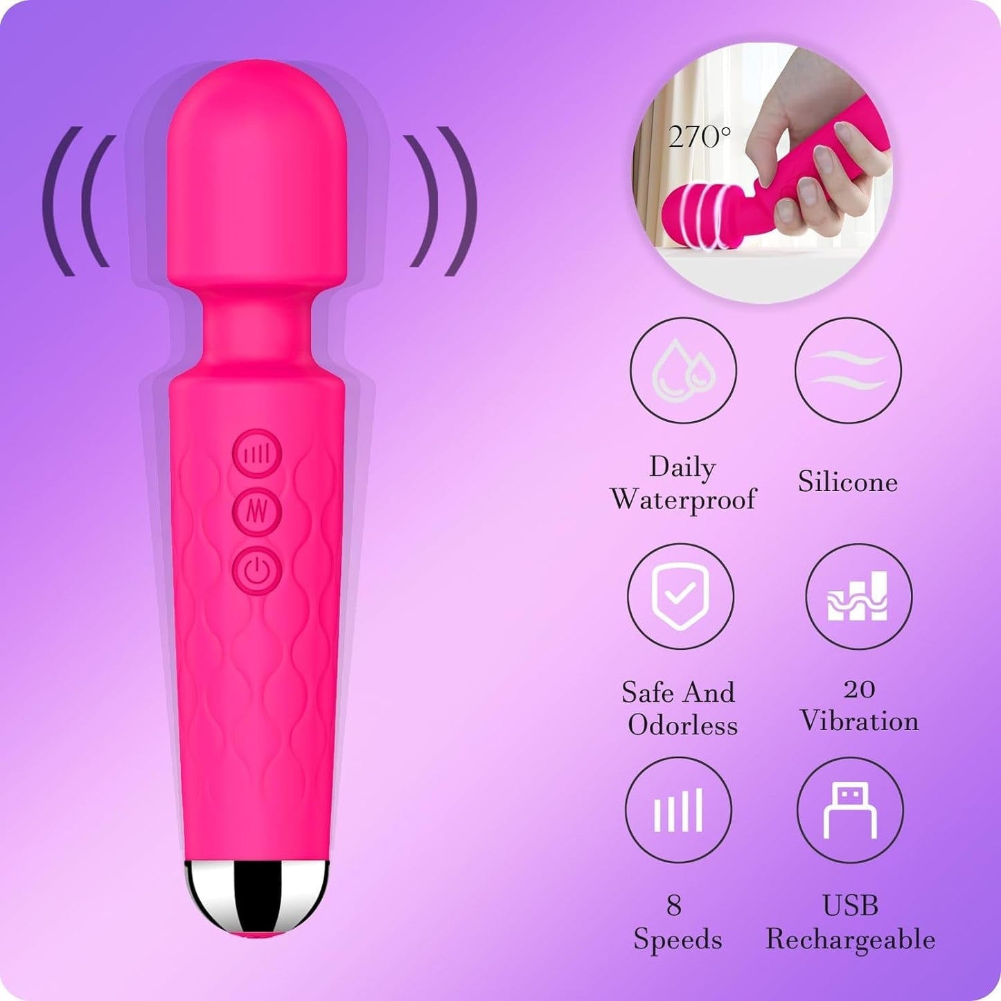 Vibrador de varita punto G PulseMini